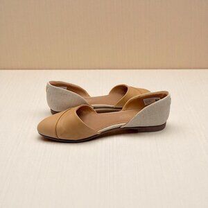 TOMS Jutti Flats Tan Beige Two-Tone D’Orsay Women’s Size 7